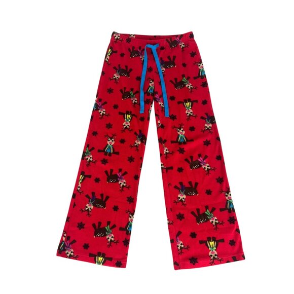 Reindeer Snowflakes Soft Fleece Sleep Pants Lounge Size M Christmas Holiday PJ's - Picture 2 of 6